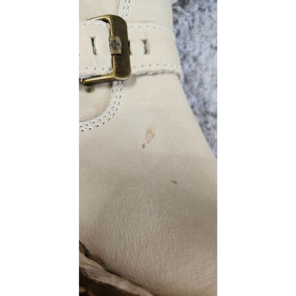 DR. MARTENS Dana‎ 2 Off White Ivory Leather High Leg Fur Boots #11966--US 7 - Picture 8 of 12